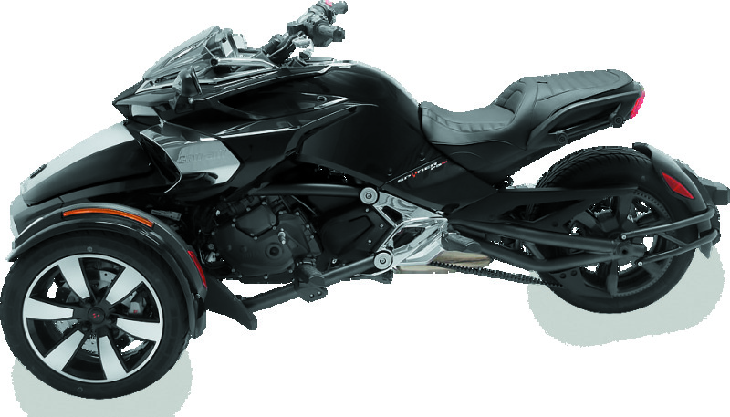 Can-Am Spyder F3 One-Piece Motorcycle Seat - Mustang Motorcycle - Standard Touring - Black - `15-`21